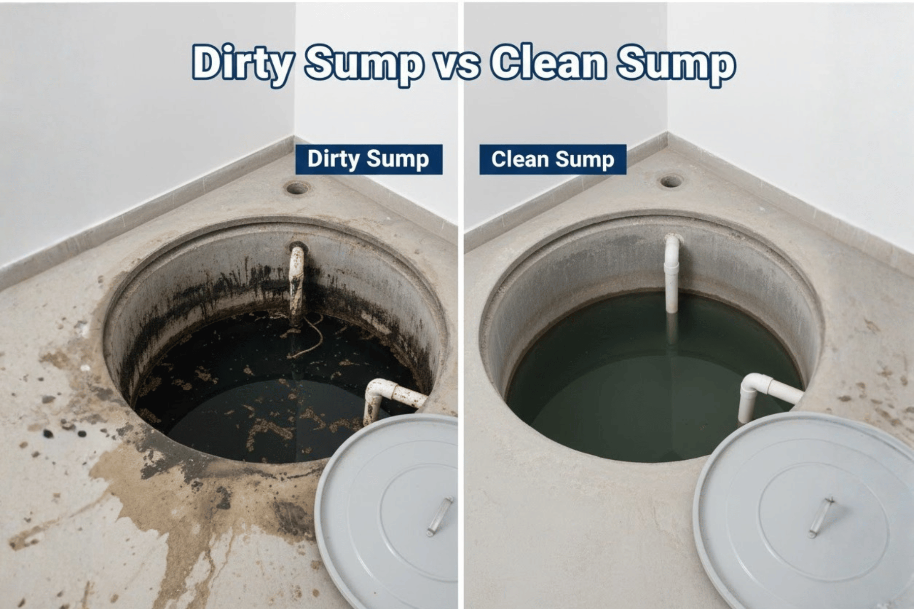 Sump cleaning comparison